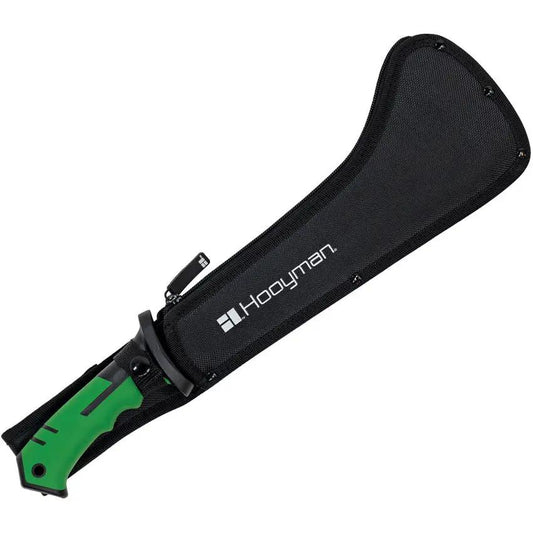 Hooyman Saws Hook Em Machete - 11 Inch Guthook Blade, Black Oxide 3Cr13 Stainless, Full Tang, Non-Slip H-GRIP Handle by Hooyman Saws