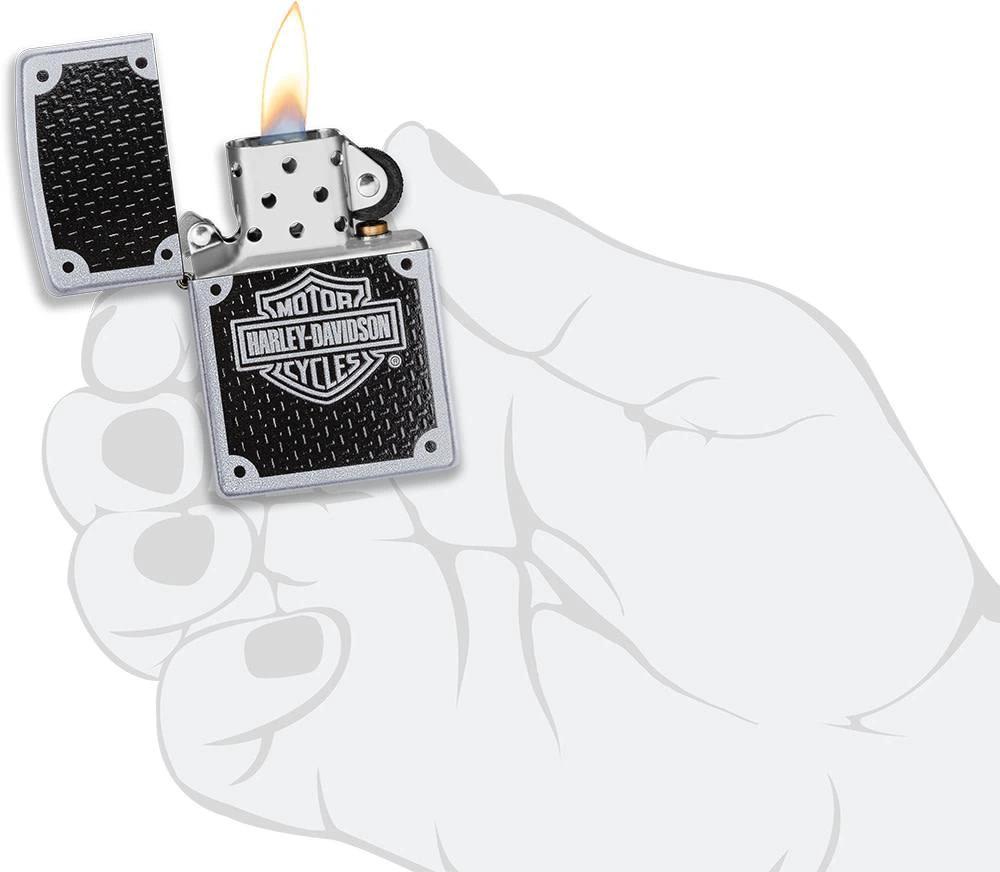Zippo High Polish Chrome Four Leaf Clover Lighter by Zippo
