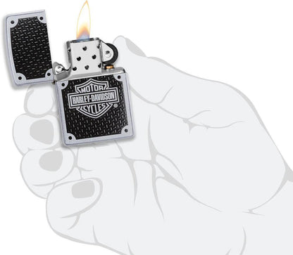 Zippo High Polish Chrome Four Leaf Clover Lighter by Zippo