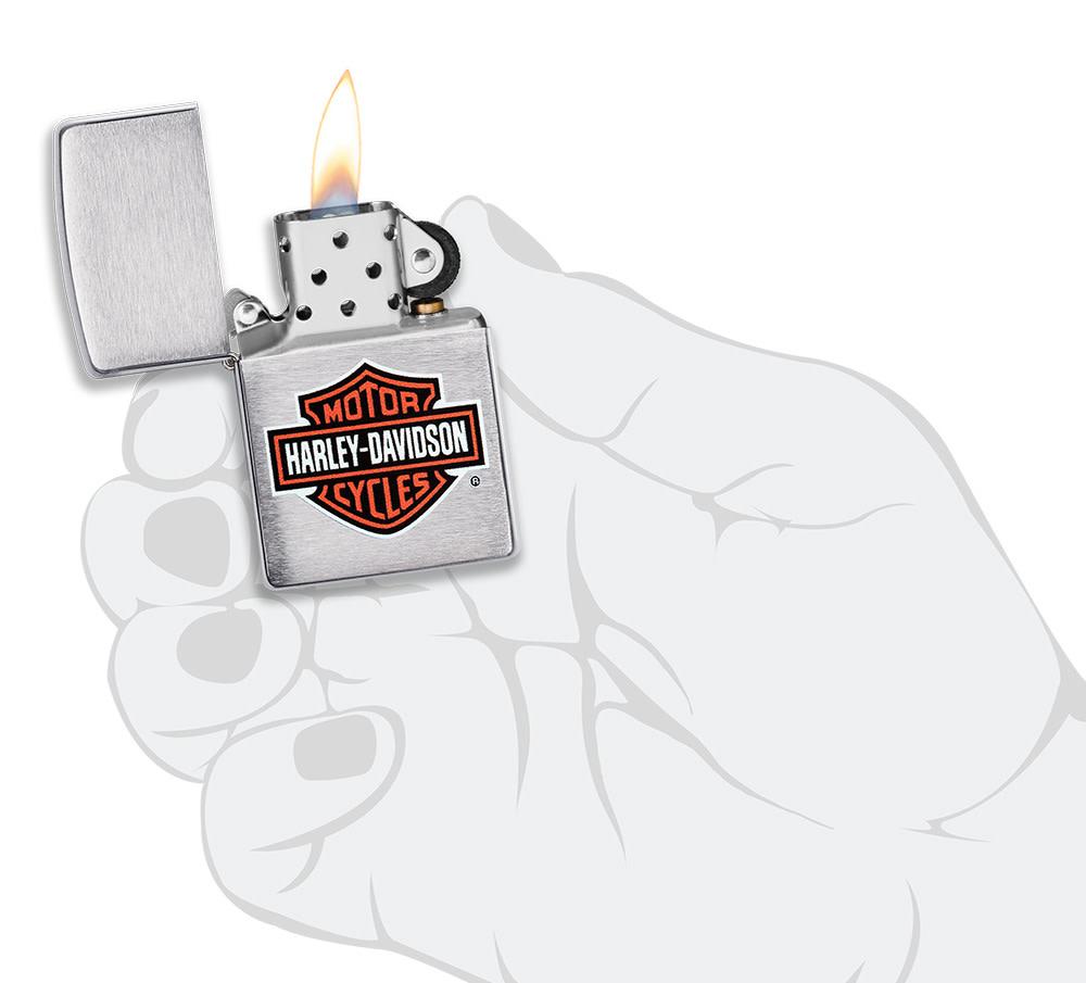 Harley-Davidson® Classic Bar & Shield Zippo Lighter – High Polish Chrome