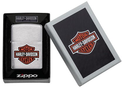 Harley-Davidson® Classic Bar & Shield Zippo Lighter – High Polish Chrome