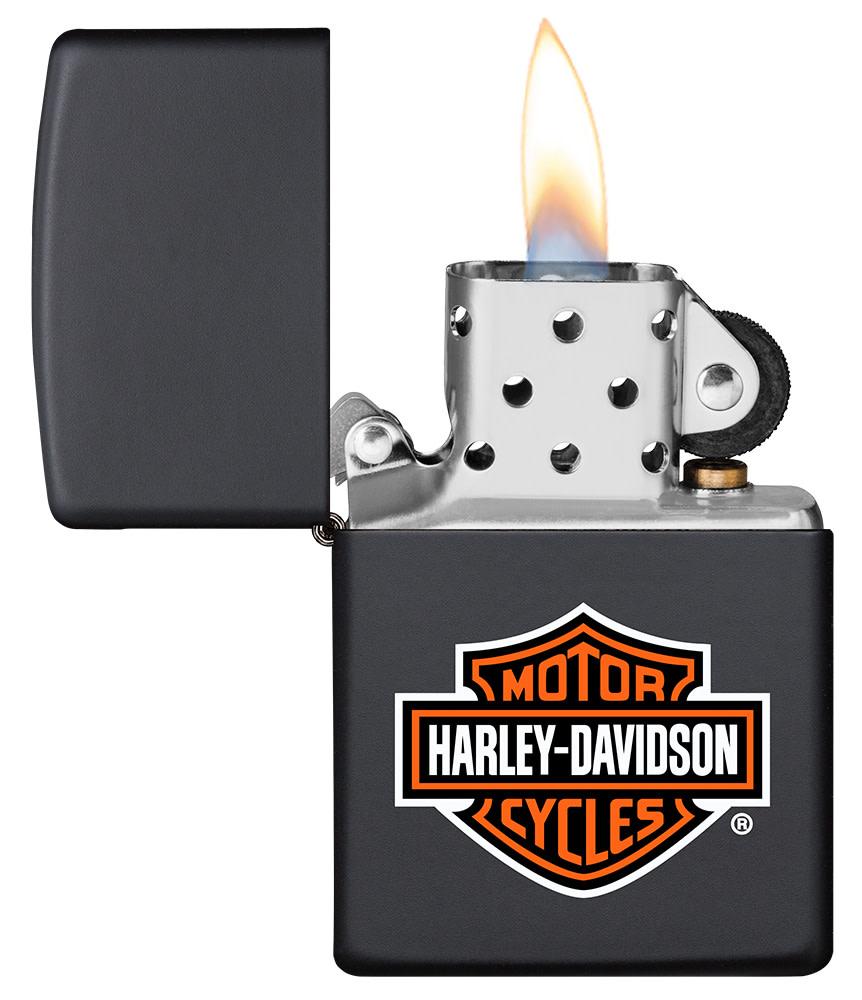 Zippo Harley-Davidson® Classic Logo Lighter – Black Matte