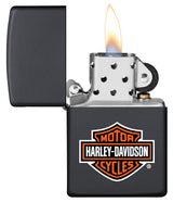 Zippo Harley-Davidson® Classic Logo Lighter – Black Matte by Zippo