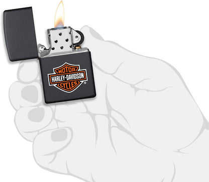 Zippo Harley-Davidson® Classic Logo Lighter – Black Matte