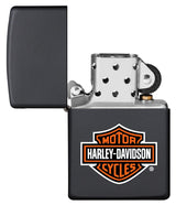 Zippo Harley-Davidson® Classic Logo Lighter – Black Matte by Zippo