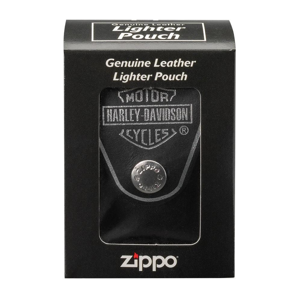 Harley-Davidson® Black Leather Zippo® Lighter Pouch – Belt Loop by Zippo