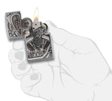 Harley-Davidson® Motorblock Emblem Street Chrome™ Lighter by Zippo
