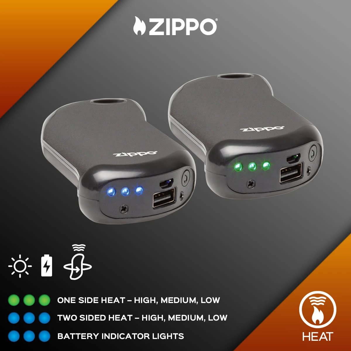 HeatBank® 9s Rechargeable Hand Warmer & Power Bank by Zippo