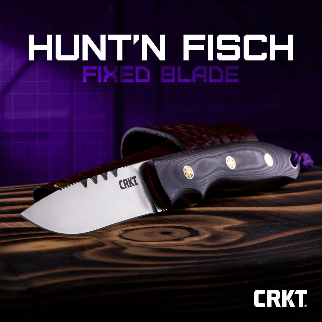 CRKT HuntN Fisch Fixed Blade Knife With Satin 3in 8Cr13MoV Blade Full Tang G10 Durable For Outdoor Enthusiasts by CRKT