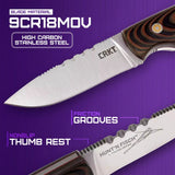 CRKT HuntN Fisch Fixed Blade Knife With Satin 3in 8Cr13MoV Blade Full Tang G10 Durable For Outdoor Enthusiasts by CRKT