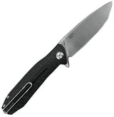 Ironfly Zesty Linerlock Knife VG 10 Drop Point Blade Black G10 Handle Extended Tang Glass Breaker by Ironfly