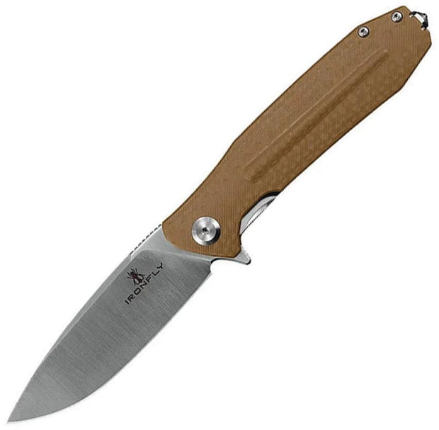 Ironfly Zesty Linerlock Brown G10 VF01-BN by Ironfly