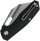 Ironfly Yolo Button Lock Knife - Satin 14C28N Sandvik Stainless Cleaver Blade With Black G10 Handle by Ironfly
