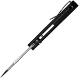 Ironfly Yolo Button Lock Knife - Satin 14C28N Sandvik Stainless Cleaver Blade With Black G10 Handle by Ironfly