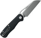 Ironfly Syperfly Linerlock - Black G10 Handle with Satin 14C28N Sandvik Sheepsfoot Blade by Ironfly