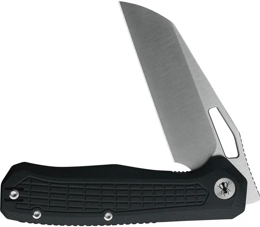 Ironfly Syperfly Linerlock - Black G10 Handle with Satin 14C28N Sandvik Sheepsfoot Blade by Ironfly