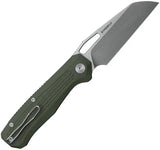 Ironfly Syperfly Linerlock Knife - Army Green G10 Handle, Satin 14C28N Blade 4.88in Closed by Ironfly