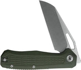 Ironfly Syperfly Linerlock Knife - Army Green G10 Handle, Satin 14C28N Blade 4.88in Closed by Ironfly
