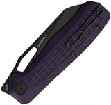 Ironfly Syperfly Linerlock Purple - 3.75in 14C28N Sandvik Stainless Sheepsfoot Blade With Purple G10 Handle by Ironfly
