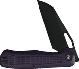 Ironfly Syperfly Linerlock Purple - 3.75in 14C28N Sandvik Stainless Sheepsfoot Blade With Purple G10 Handle by Ironfly