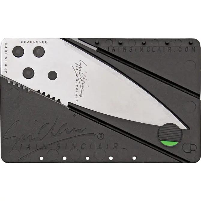 Cardsharp Credit Card Safety Knife CS2N Brushed Stainless Blade Removable Knife For Travelers And Everyday Carry by Cardsharp
