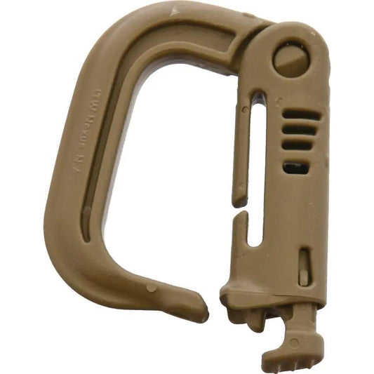 ITW GrimLOC Tan Polymer Carabiner - GhillieTEX IR Signature Reduction Technology For Tactical Operations by ITW