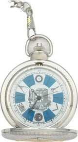 Infinity Masonic Pocket Watch P-235 - Japanese Quartz Movement, White Dial, Gold Front Artwork, Gift Box by Infinity