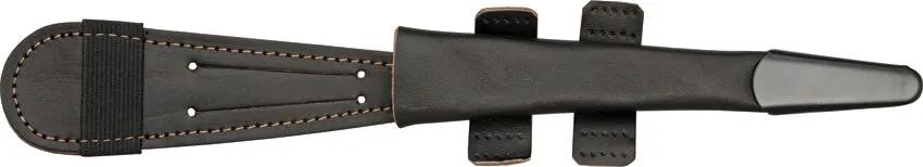 IXL Black Commando Dagger 180B/LS - 11.5 Inch Overall, Black Finish Stainless Blade, Grooved Handle, Belt Sheath by IXL
