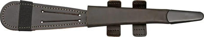 IXL Black Commando Dagger - 11.5 Inch Overall Stainless Blade, Grooved Black Handle, William Rodgers Guard, Belt Sheath by IXL