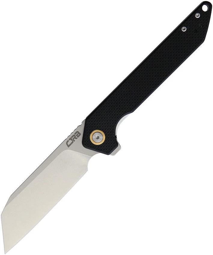 CJRB Rampart Linerlock Folding Knife With D2 Blade Extended Tang Black G10 Handle For EDC Enthusiasts by CJRB