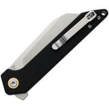 CJRB Rampart Linerlock Folding Knife With D2 Blade Extended Tang Black G10 Handle For EDC Enthusiasts by CJRB