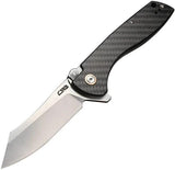 CJRB Kicker Folding Knife With Recoil Lock CF Carbon Fiber Handle For Everyday Carry Enthusiasts by CJRB