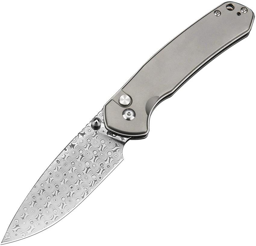 CJRB Pyrite Button Lock Damascus J1925L-TDM by CJRB