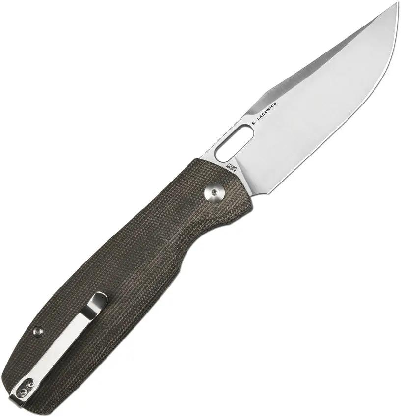 CJRB Prado Crossbar Lock Knife For EDC Enthusiasts With OD Green Canvas Micarta Handle And AR SFII Blade by CJRB