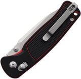 CJRB Shale Crossbar Lock Knife Rugged Black Red G10 Handle 3.13 Inch Stonewash AR RPM9 Blade EDC Enthusiasts by CJRB