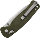 CJRB Shale Crossbar Lock Knife Compact Green G10 Handle 3.13in Blade AR RPM9 Stonewash EDC by CJRB