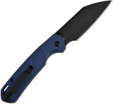 CJRB Pyrite Light Button Lock Knife With Blue FRN Handle EDC Friendly Wharncliffe AR RPM9 Blade by CJRB