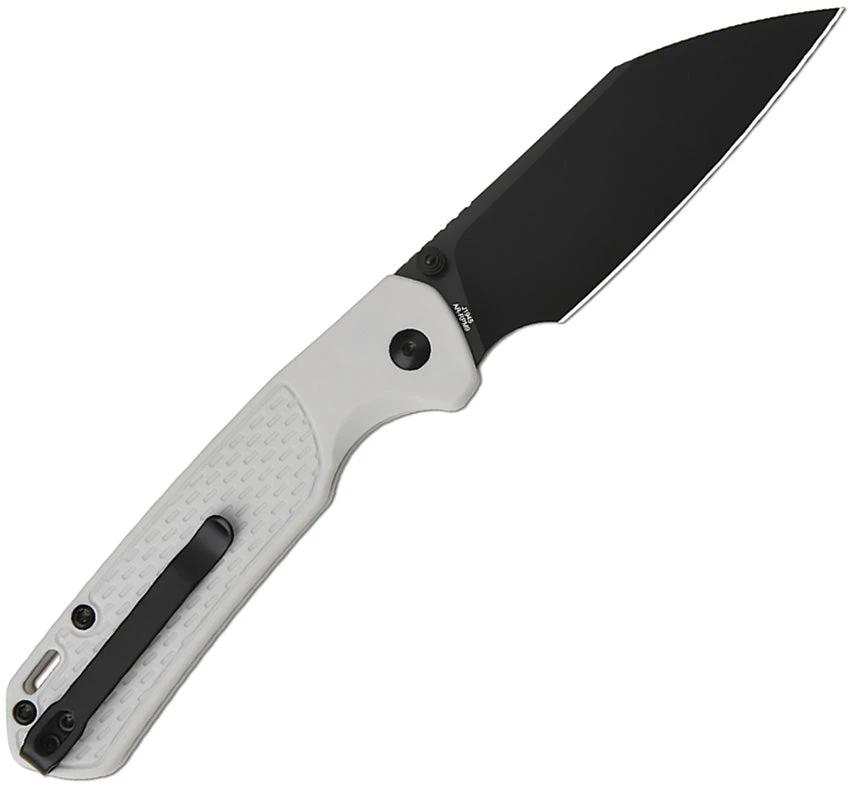 CJRB Pyrite Button Lock Knife Gray FRN Handle Wharncliffe 4.25in Closed for Premium EDC Enthusiasts by CJRB