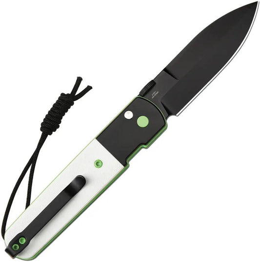 CJRB Locust Button Lock Knife White G10 Handle AR RPM9 Spear Point Blade PVD Coated For EDC Enthusiasts by CJRB
