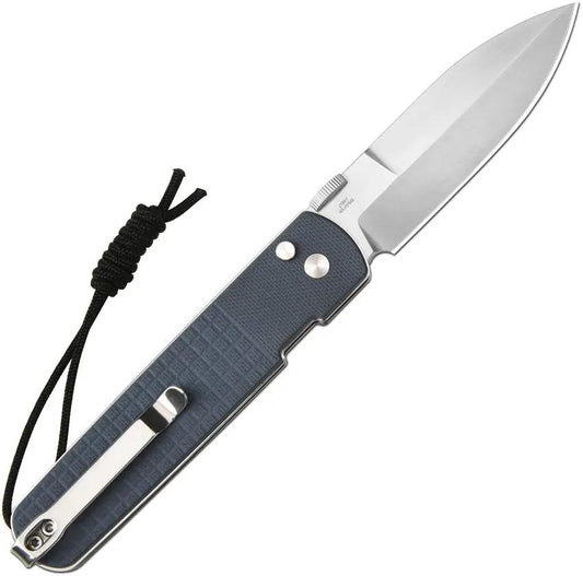 CJRB Locust Button Lock Blue Knife For EDC Enthusiasts AR-RPM9 Blade G10 Handle Premium by CJRB