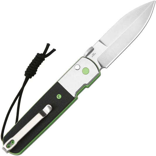 CJRB Locust Button Lock Folding Knife Black G10 Handle With AR RPM9 Blade 3.13 Inch EDC Knife Case by CJRB