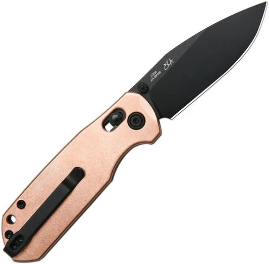 CJRB Maximal Crossbar Lock Copper EDC Knife J1954 CO With Stonewashed Blade And Copper Handle For EDC Enthusiasts by CJRB