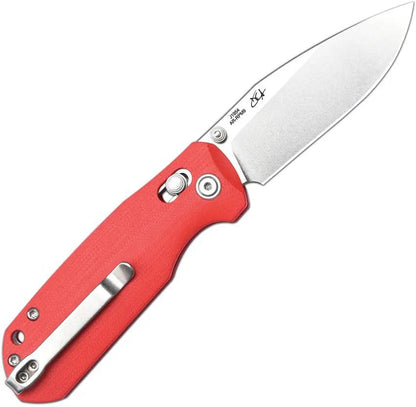 CJRB Crossbar Lock Knife Maximal Red G10 Handle 3In AR-RPM9 Drop Point Rugged Precision For EDC Enthusiasts by CJRB