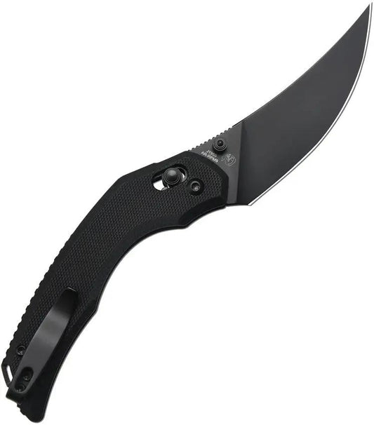 CJRB Nanner Crossbar Lock Knife Black PVD Persian Blade G10 Handle EDC with Pocket Clip by CJRB