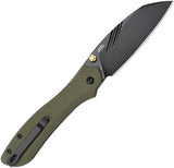 CJRB Fugly Linerlock Wharncliffe Knife Green G10 Handle 4.75in Closed 3.5in Black PVD ARRPM9 EDC Enthusiasts by CJRB
