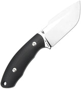 CJRB Mutt Fixed Blade Knife Harpoon Style 3.25 Inch Blade Full Tang Black G10 Handle EDC Outdoor by CJRB
