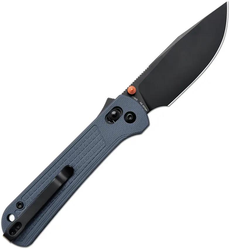 CJRB Bolt Recoil Lock V2 Knife Premium 3.25in Black PVD Blade Blue Gray G10 Handle For EDC Enthusiasts by CJRB