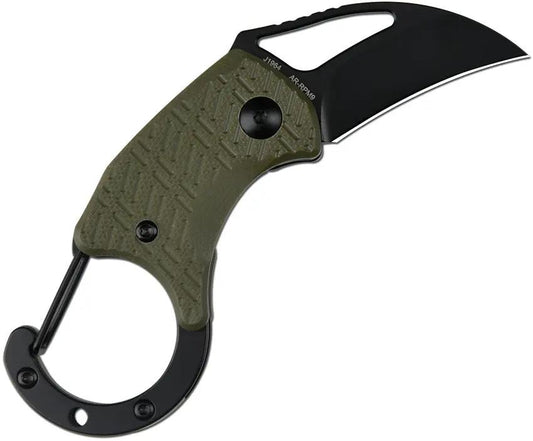 CJRB Anansi Linerlock Hawkbill EDC Knife With Green G10 Handle For Everyday Carry Enthusiasts by CJRB