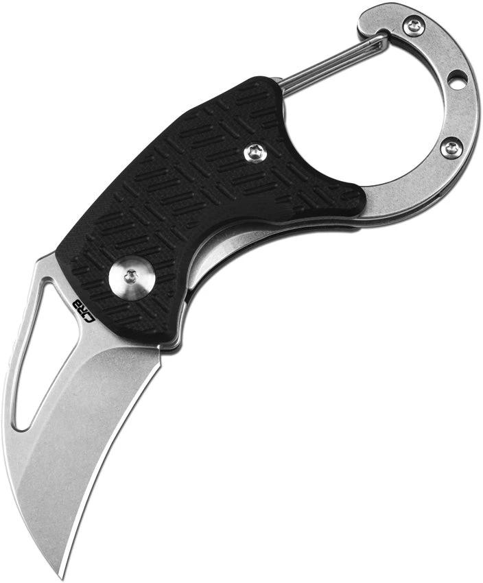 CJRB Anansi Linerlock Premium Folding Knife Black G10 1.63 Inch Hawkbill AR RPM9 EDC Clip by CJRB