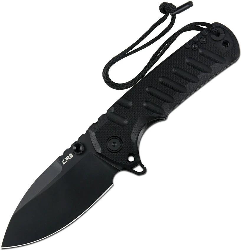 CJRB Tundra Linerlock Knife 5in Closed D2 Drop Point Blade Black PVD G10 Handle EDC Ready by CJRB